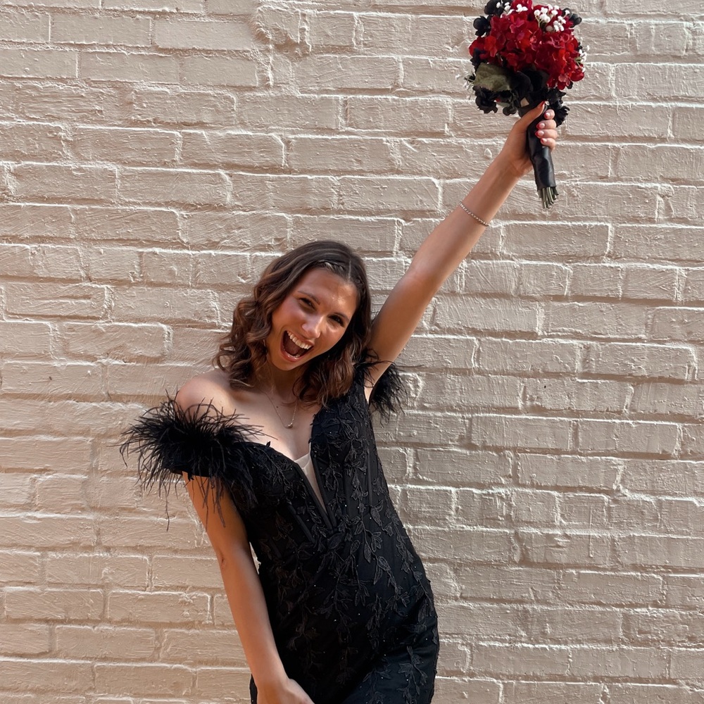Elegant Black Lace Off-Shoulder Dress